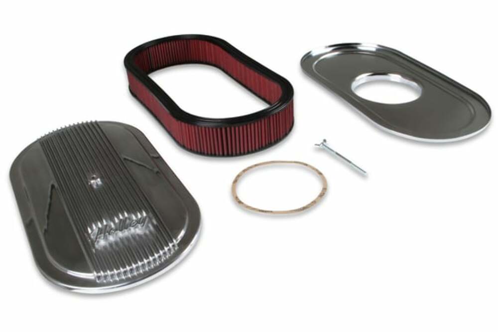 Holley Vintage Series Oval Air Cleaner - Polished - 120-401