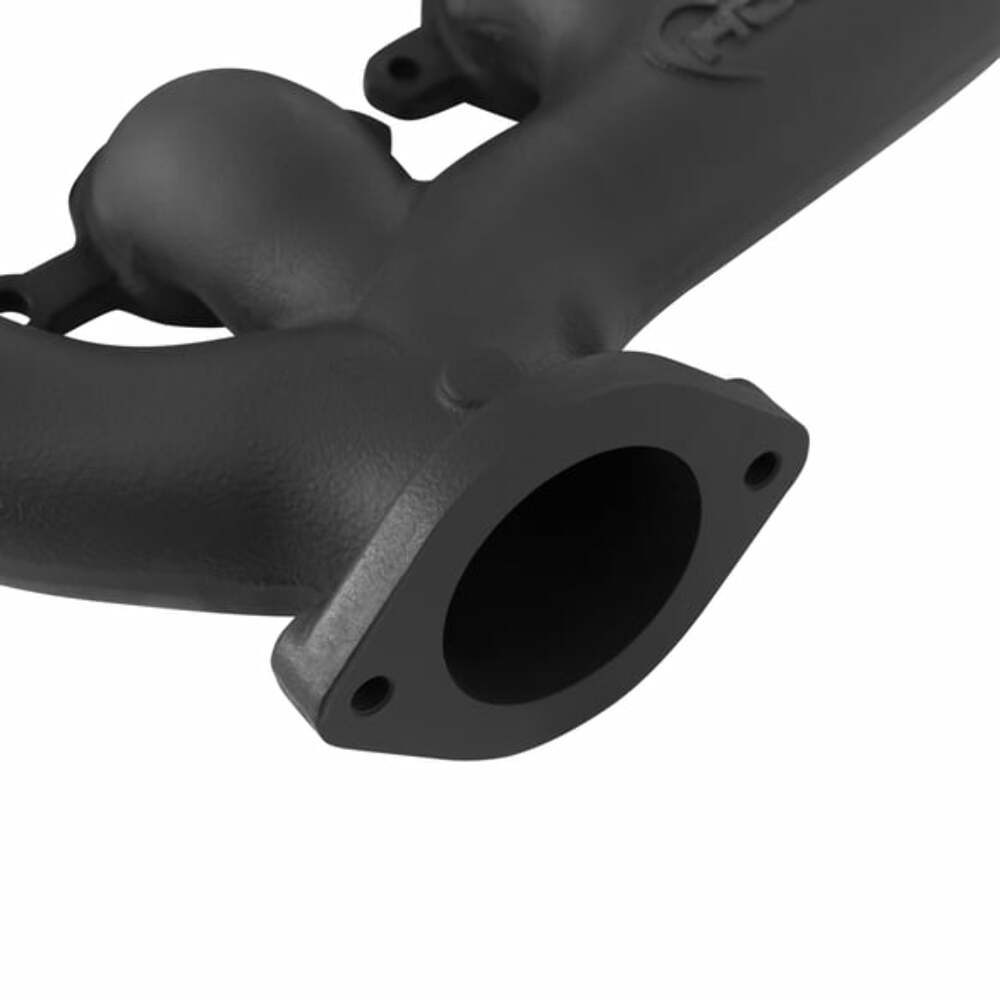 Hooker BlackHeart LS Swap Exhaust Manifolds-Rear Dump-Black - 8505-3HKR