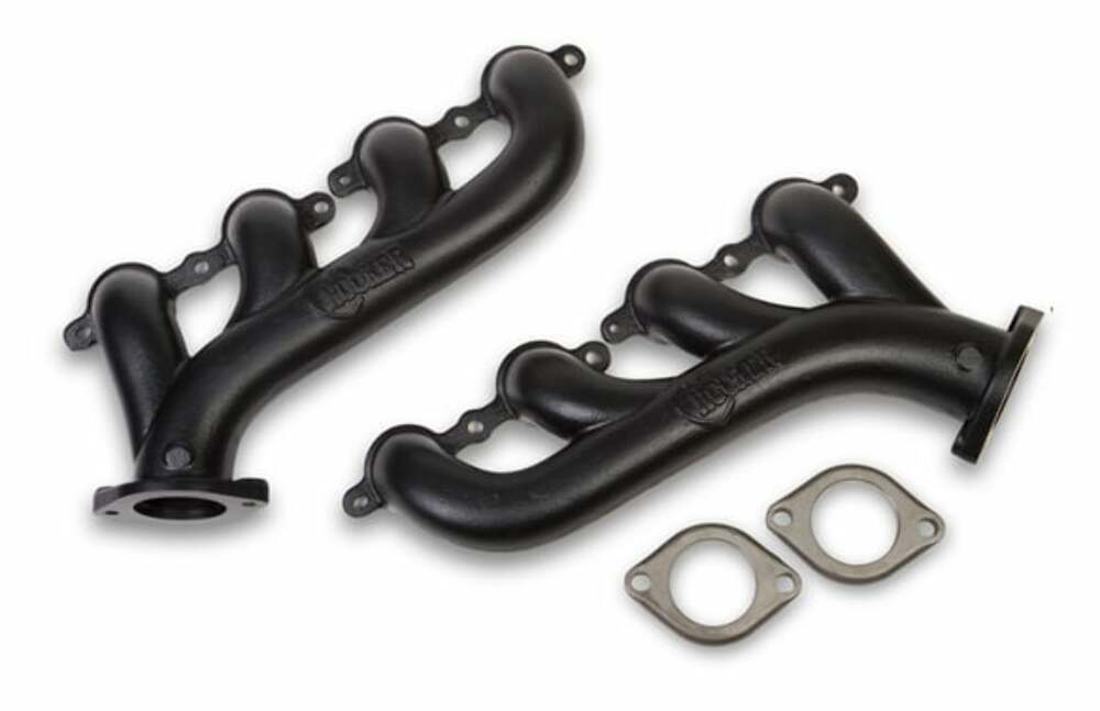 Hooker Collector for 2004-2006 Camaro black stainless steel long tube shorty 8501