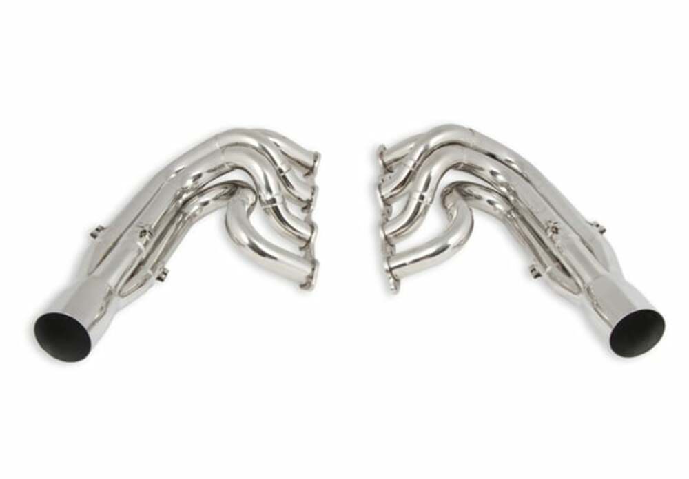 Hooker Racingheart 3-Step Dragster Headers - POLISHED 304 Stainless 2502-2HKR for Chevy polished stainless steel long tube