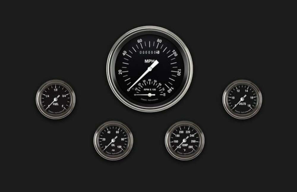 t Hot Rod Five Gauge Set 165 HR165SLF Classic Instruments