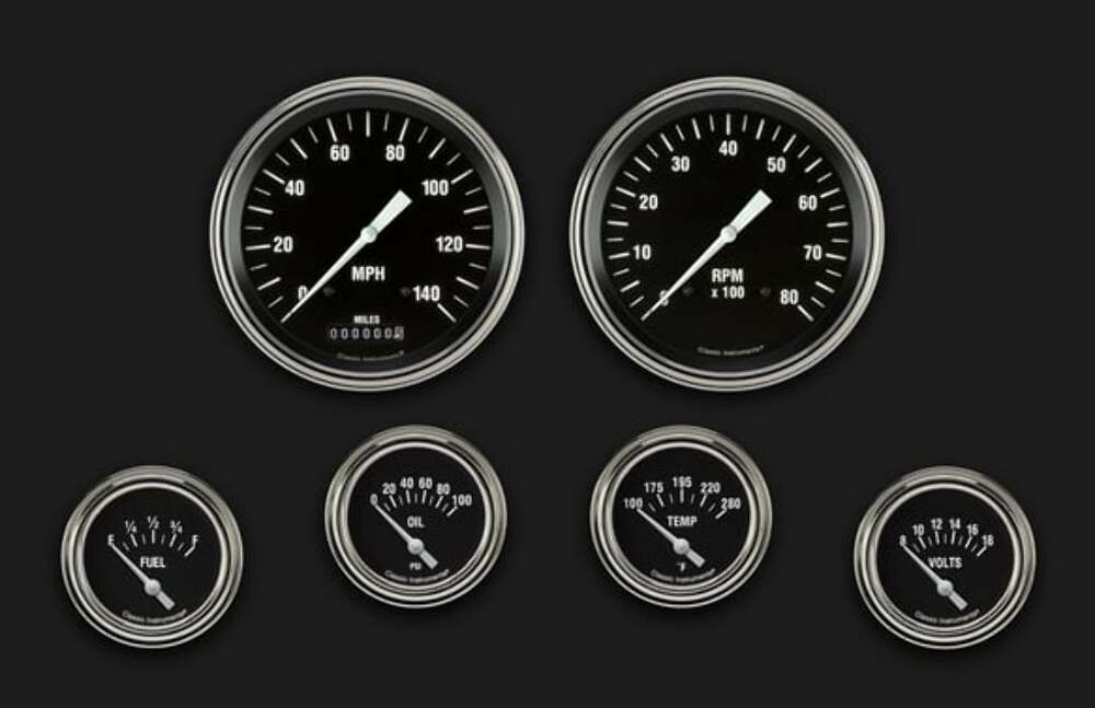 t Hot Rod Six Gauge Set 251 HR251SLF Classic Instruments