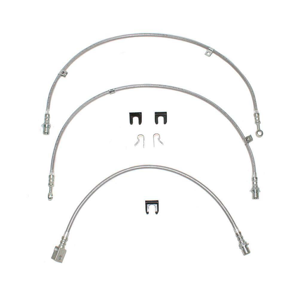 Brake Hose Kit for 2005-2007 Chevy Silverado 2WD stainless steel