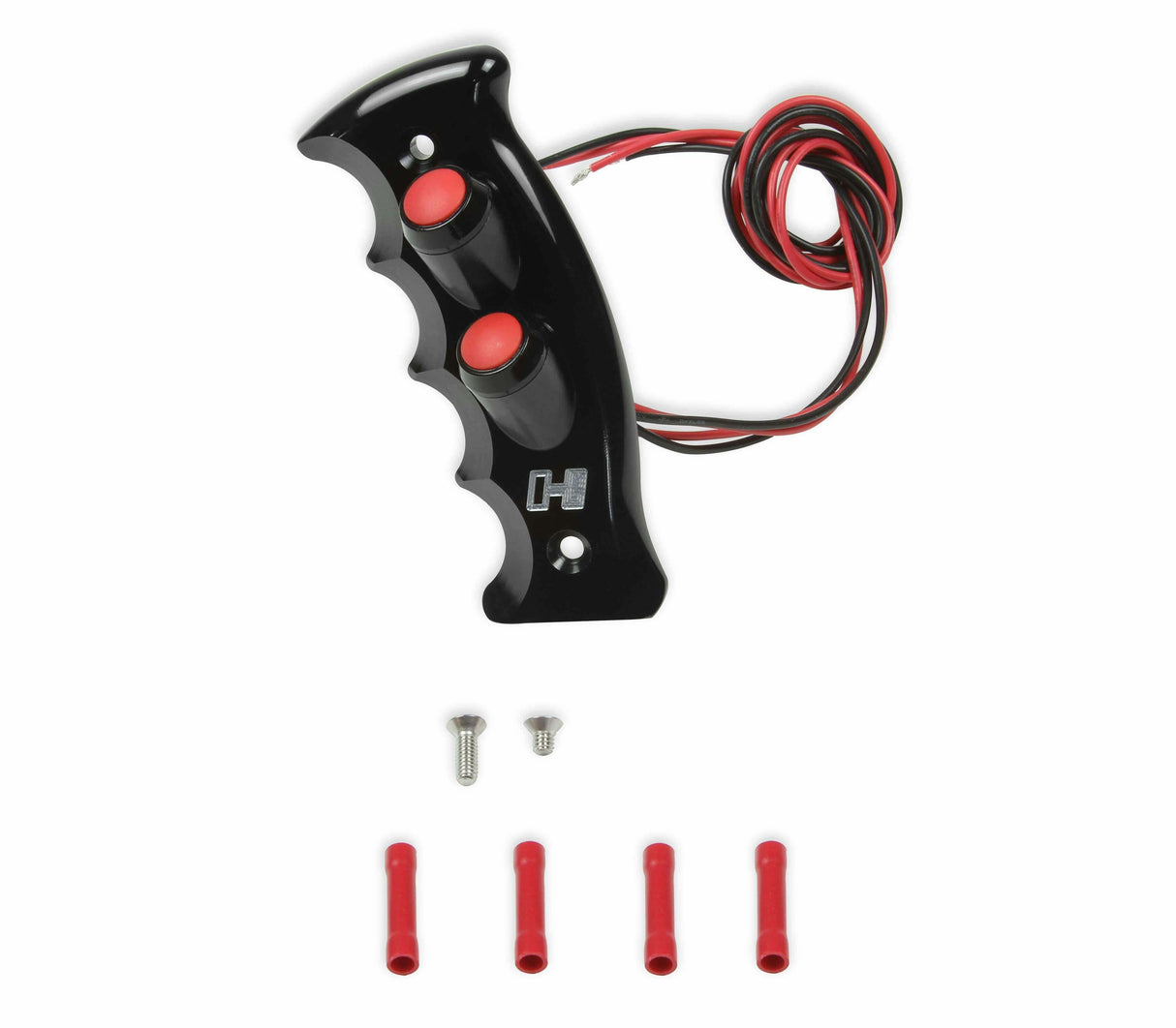Hurst Quarter Stick Billet/Plus Pistol Grip Side Plate 2 Button - 1539004 black aluminum manual transmission pistol grip