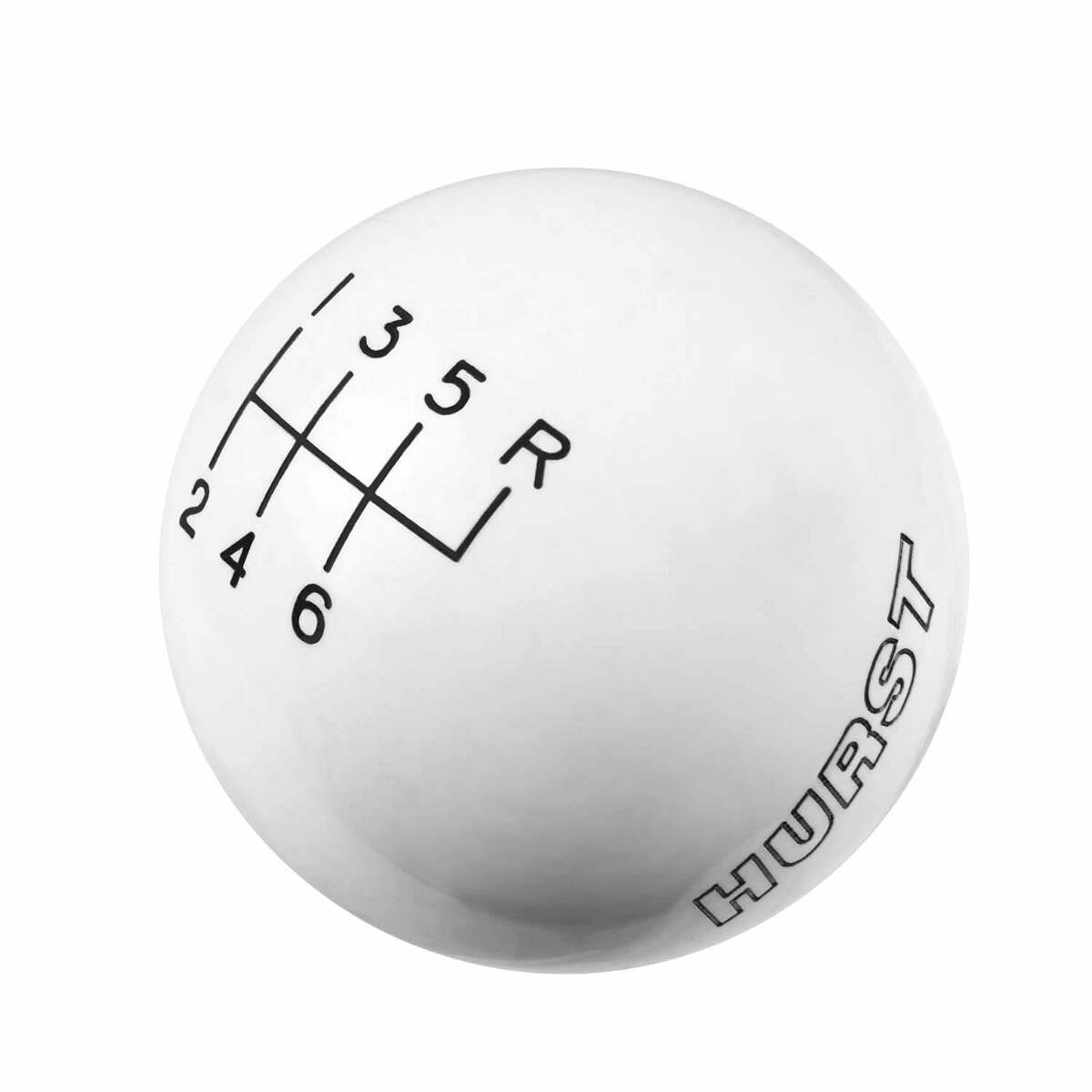 Hurst Shift Knob - White 6 Speed 9/16-18 Threads - 1630056