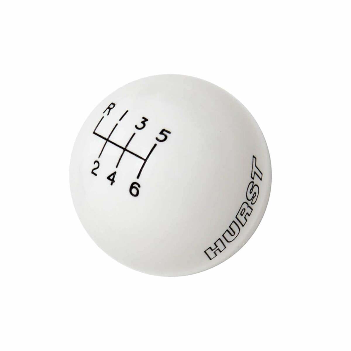 Hurst Shift Knob - White 6-speed M12x1.25 Threads - 1630225