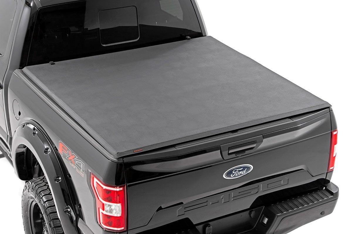 Soft Tri-Fold Bed Cover for 2021-2025 Ford F-150 by Rough Country