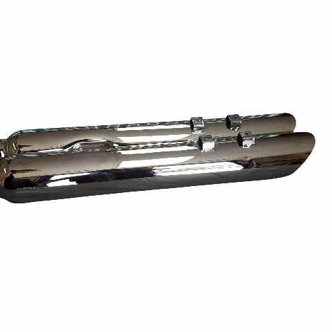 Jones Exhaust performance muffler 2.5 inch chrome fits-2016-2023-harley-davidson-angle-slip-on-muffler-chrome-exhaust-2-5-baffle