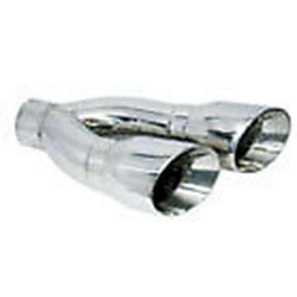 Jones Exhaust - JST130 3 Stainless Dual Round Exhaust Tip 4 x 8 3/4 Outlet / 16 Long Jones Exhaust 3 inch