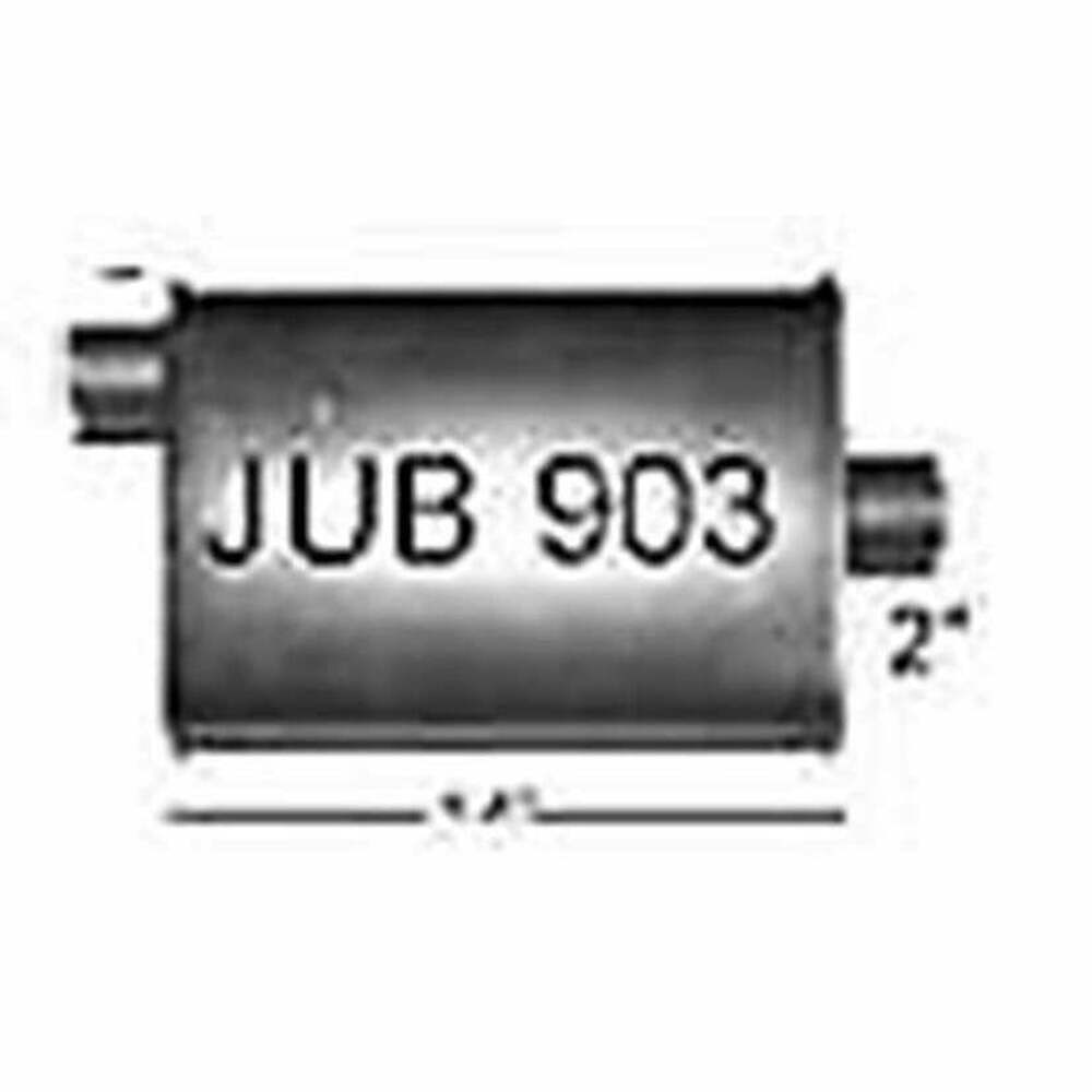 Jones Flow Pack Turbine and Turbo Muffler 4x 9 2 Offset In/Center Out JUB903 Jones Exhaust 4 inch