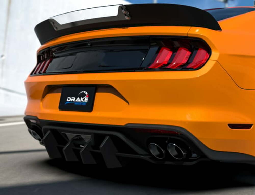 TailLight Panel Gloss Black fits Ford Mustang 2015-2021 Drake -JR3B-63423B70-A muscle car