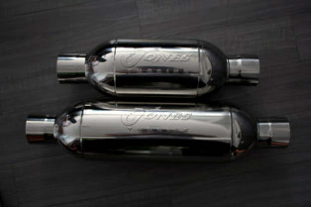 Jones Exhaust performance muffler stainless steel steel polished universal x-20 3 inch