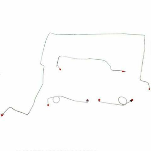 Front Brake Line Kit for 1967-1968 Plymouth Fury drum brakes stainless steel