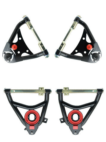 1958-1964 Chevrolet Biscayne Upper and Lower Control Arms Front for 1958-1964 Chevy Impala steel black fits-1958-1964-gm-full-size-upper-lower-control-arms-lcauca5864kit