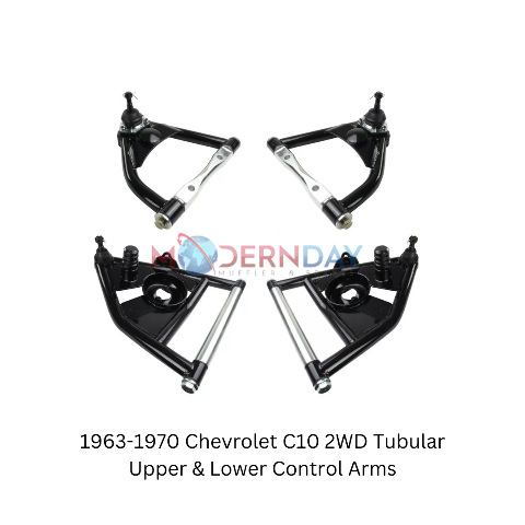 1963-1970 Chevrolet C10 2WD Tubular Upper & Lower Control Arms for 1963-1970 Chevy C10 steel black fits-1963-1970-chevrolet-c10-2wd-tubular-upper-lower-control-arms-lcauca6370