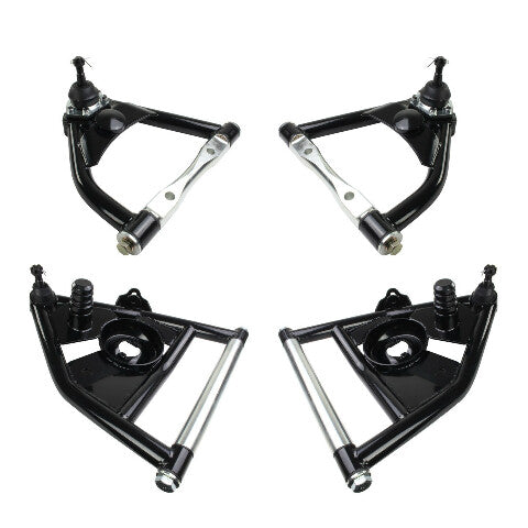 1963-1970 Chevrolet C10 2WD Tubular Upper & Lower Control Arms for 1963-1970 Chevy C10 steel black fits-1963-1970-chevrolet-c10-2wd-tubular-upper-lower-control-arms-lcauca6370