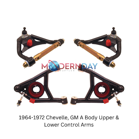 Fits 1964-1972 Chevelle, GM A Body Upper & Lower Control Arms for 1964-1972 Chevy El Camino steel black disc brake fits-1964-1972-chevelle-gm-a-body-upper-lower-control-arms-lcauca
