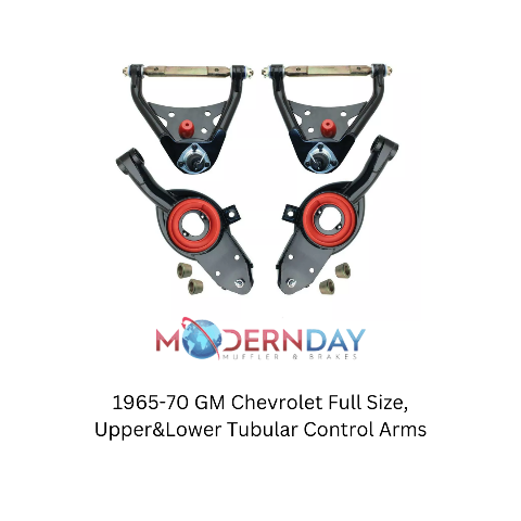 Fits 1965-70 GM Chevrolet Full Size, Upper&Lower Tubular Control Arms for 1965-1970 Chevy Impala 1 inch steel black fits-1965-70-gm-chevrolet-full-size-upper-lower-tubular-control-