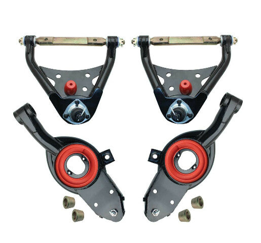 Fits 1965-70 GM Chevrolet Full Size, Upper&Lower Tubular Control Arms for 1965-1970 Chevy Impala 1 inch steel black fits-1965-70-gm-chevrolet-full-size-upper-lower-tubular-control-