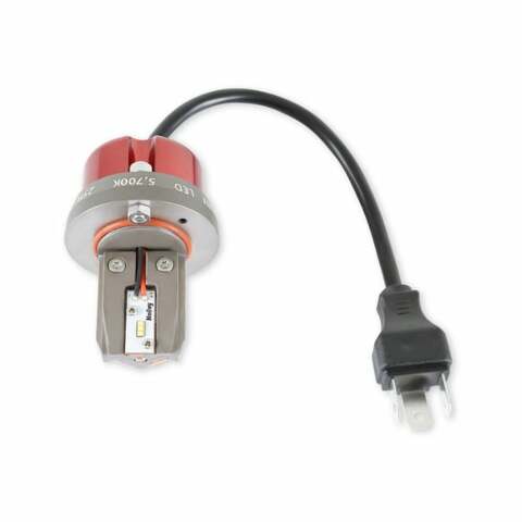 RetroBright 5.75 inch round LED headlight bulb high beam only standard H4 wiring 5700K modern white 3-pin H5024