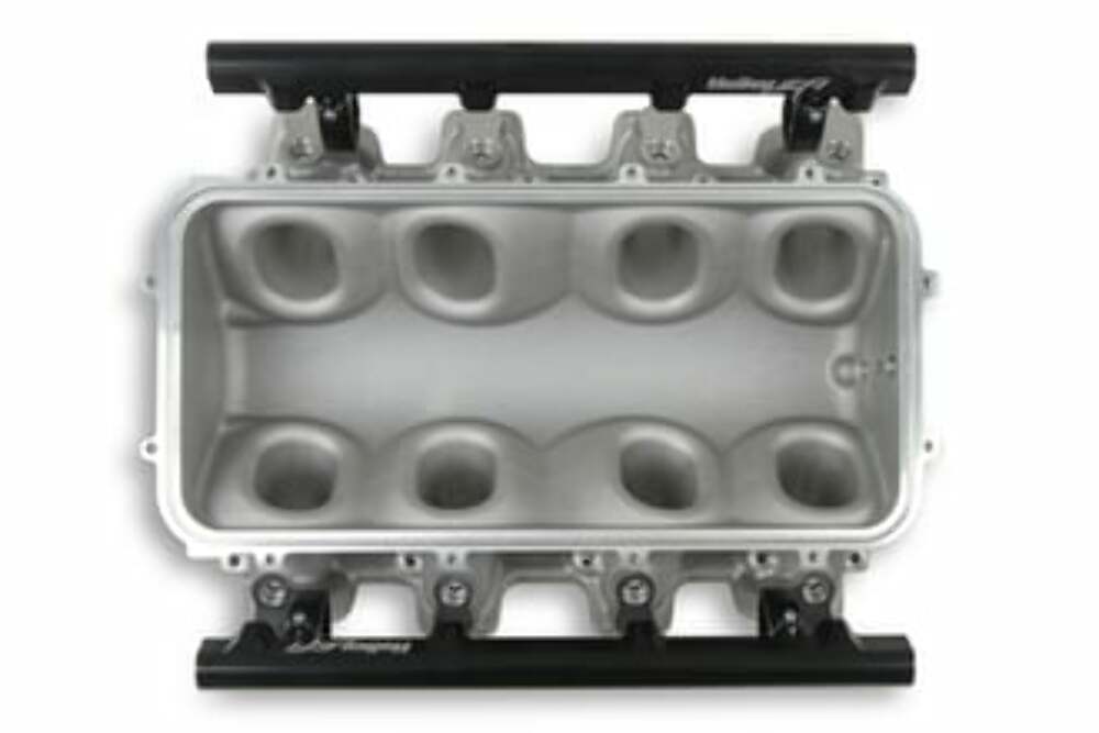 Holley EFI Lo-Ram Manifold Base and Fuel Rails Single Fuel Injector GM LS3/L92 300-670