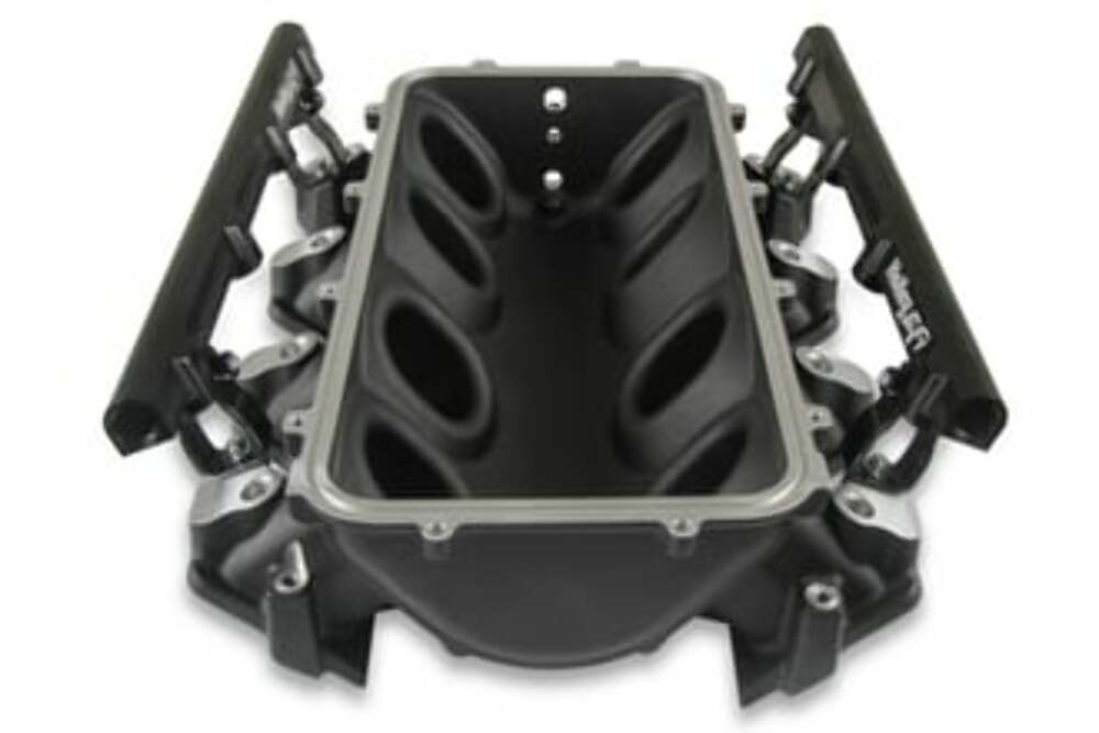 Holley EFI Lo-Ram Manifold Base and Fuel Rails Single Fuel Injector GM LS3/L93 300-670BK