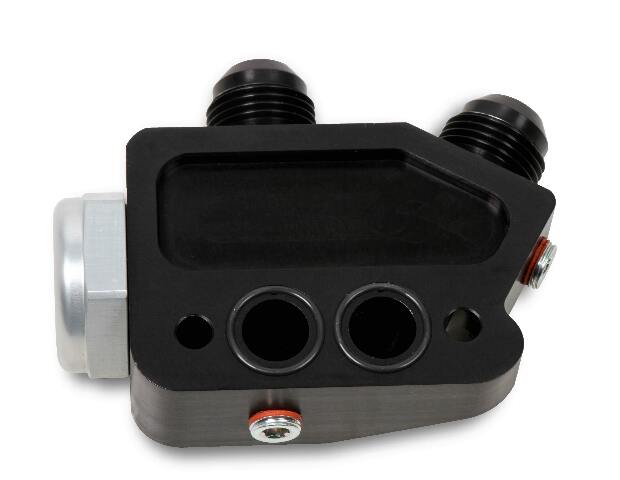 LS Side Mount Oil Cooler Adapter - LS0013ERL AN fitting