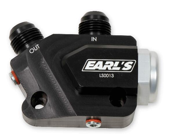 LS Side Mount Oil Cooler Adapter - LS0013ERL AN fitting