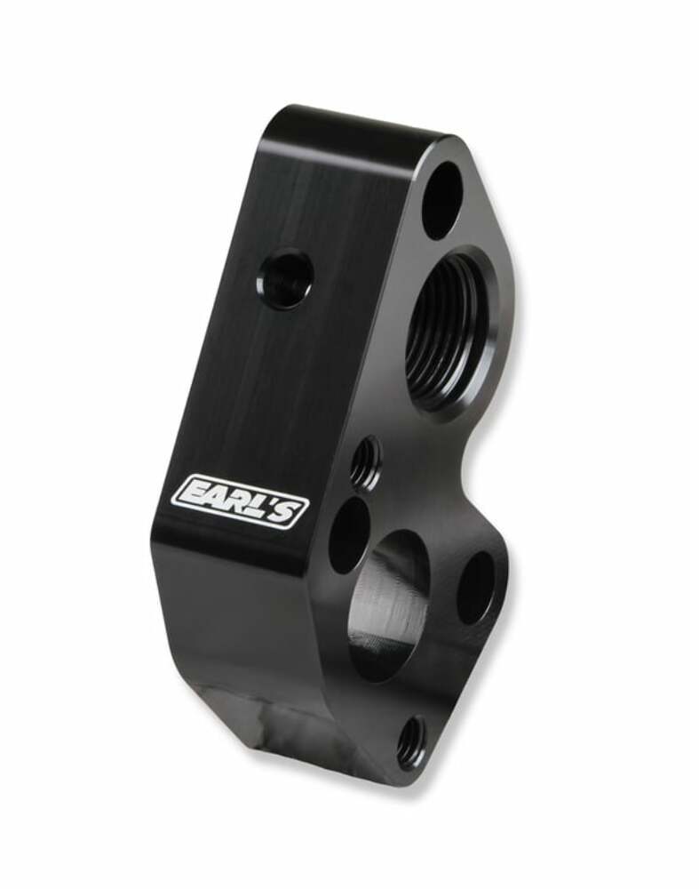 Earls LS0025ERL - Electric Water Pump Block Adapters - Pair - Fits GM LS Engines