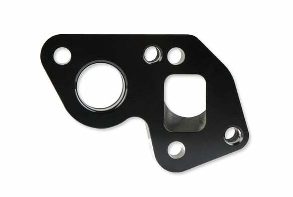 LS0025ERL - Electric Water Pump Block Adapters - Pair - Fits GM LS Engines AN fitting