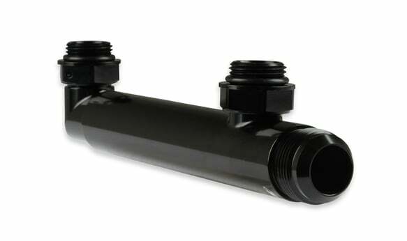 Adjustable Coolant Cross-Over Tube -16AN x (2) - 12AN O-RingPort-LS0037ERL