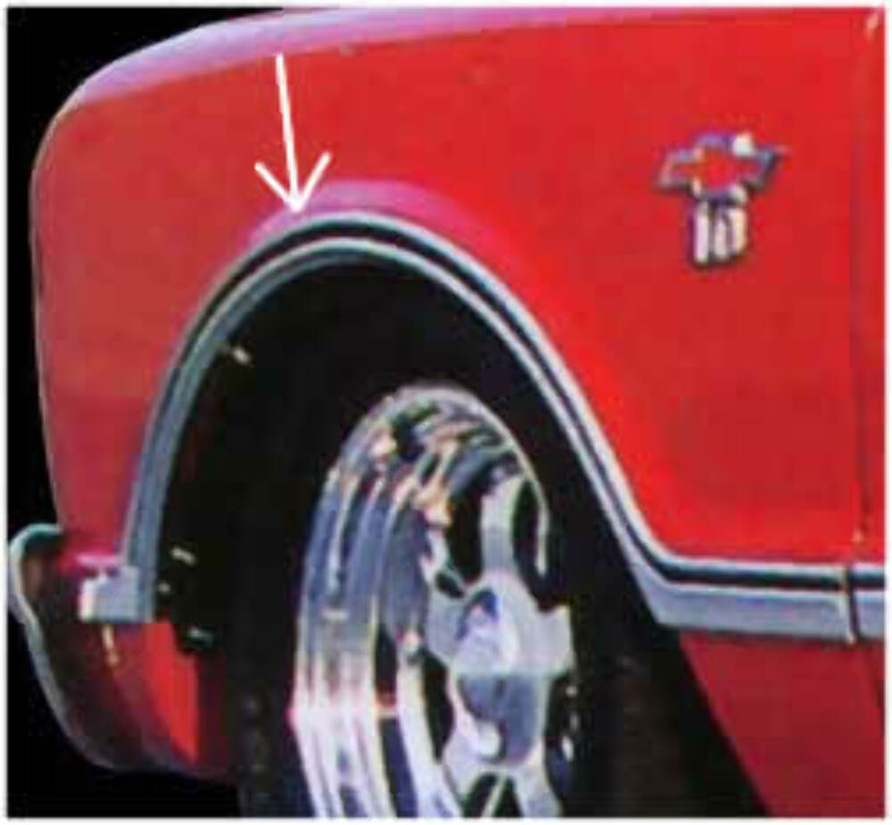 1967-1968 Chevrolet C10 Pickup; Front Fender Molding - Left LSM002L