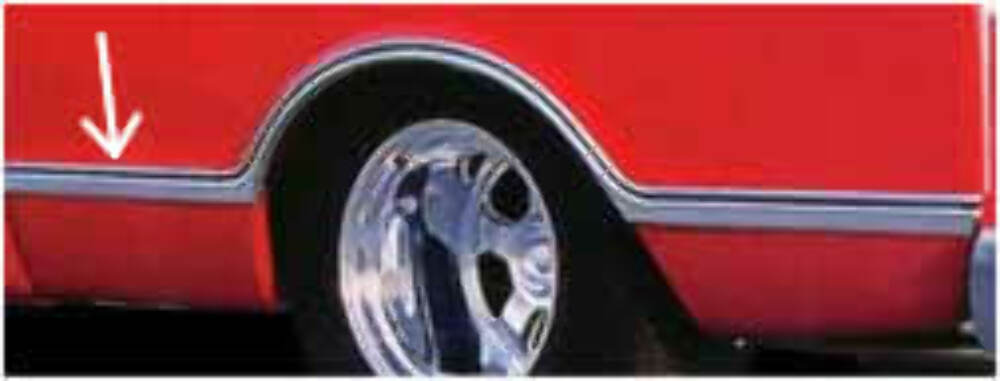 Fits 1967-68 Chevrolet C10 Pickup Bedside Molding-Front Of Wheel-Longbed LSML03L