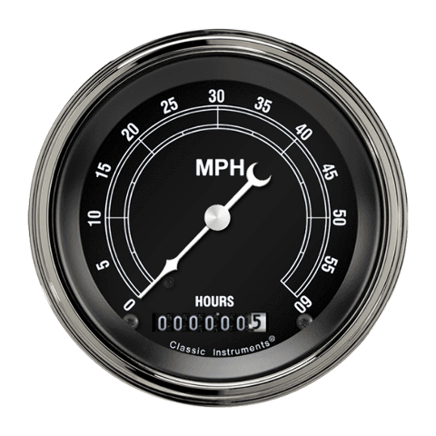 Traditional 3 3/8" Low Speed Speedometer LSTR