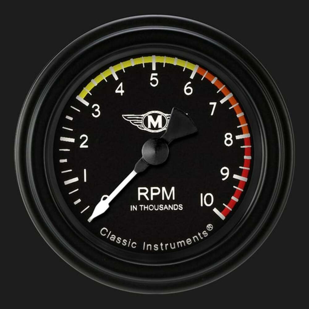 Classic Instruments Moal Bomber 2 1/8" Tachometer MA183BLF
