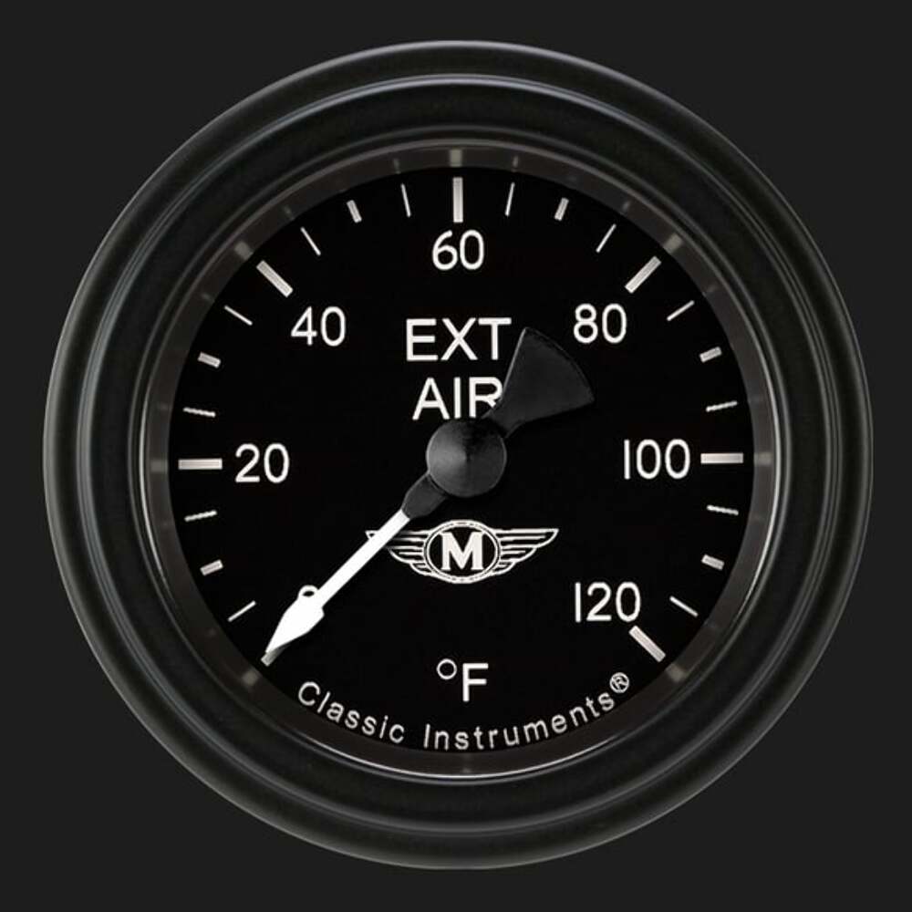 t Moal Bomber 2 1/8" Outside Air Temp. Gauge MA199BLF Classic Instruments