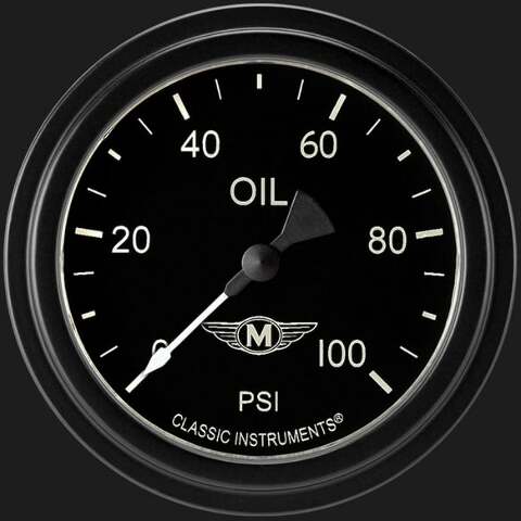 Moal Bomber 2 5/8" Oil Pressure Gauge MA381BLF