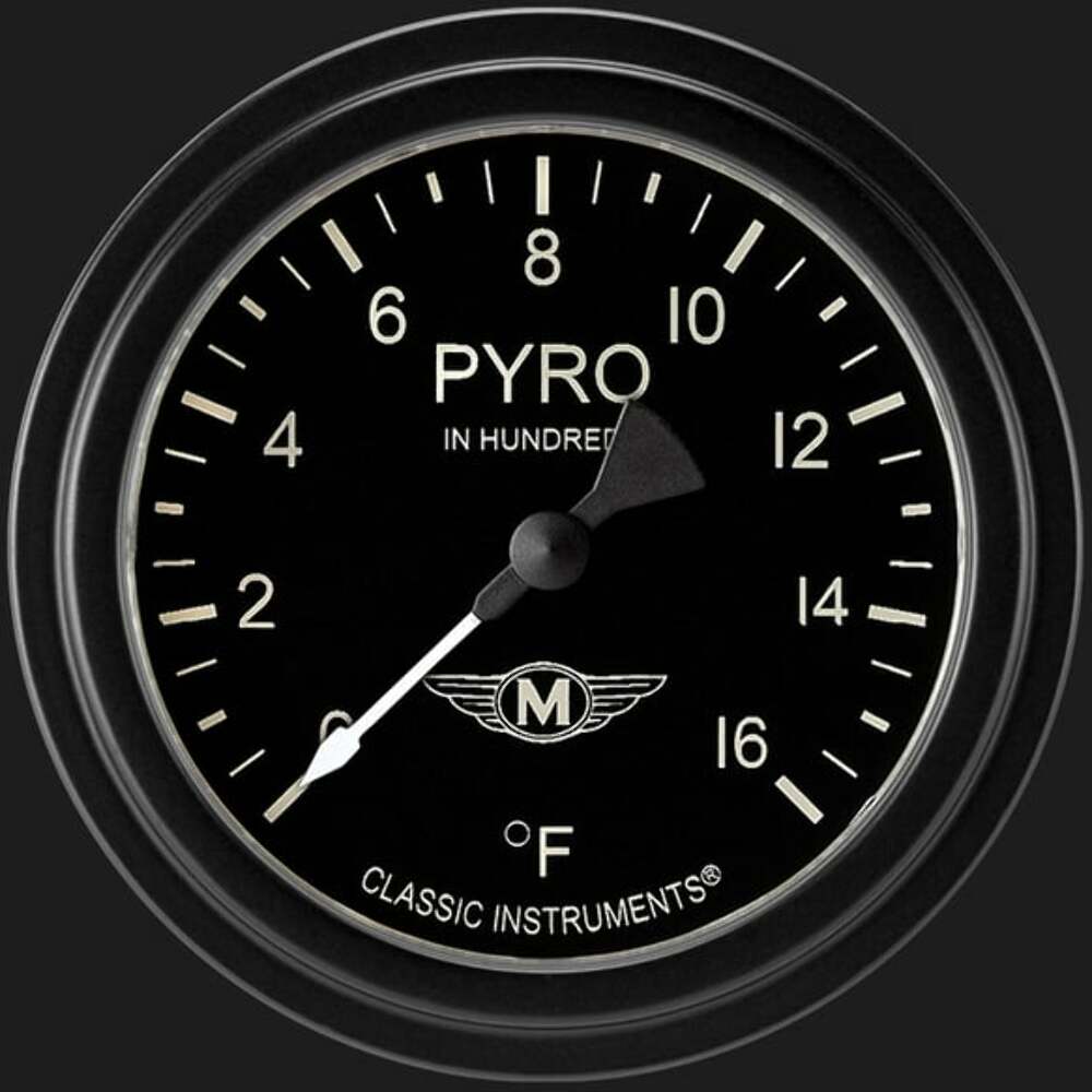 t Moal Bomber 2 5/8" Exhaust Gas Temp. Gauge MA398BLF Classic Instruments