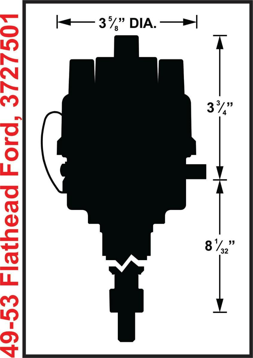 t Mallory 3727501 Unilite Distributor, 1949-53 Flathead Ford Mallory