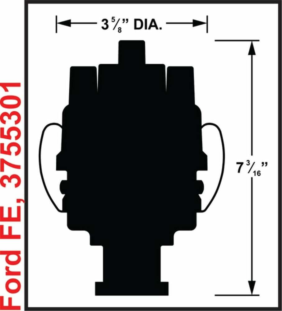 Ignition Distributor t Mallory 3755301 Unilite Distributor fit Ford FE V8's 332 thru 428 Mallory mallory-3755301-unilite-distributor-fit-ford-fe-v8s-332-thru-428