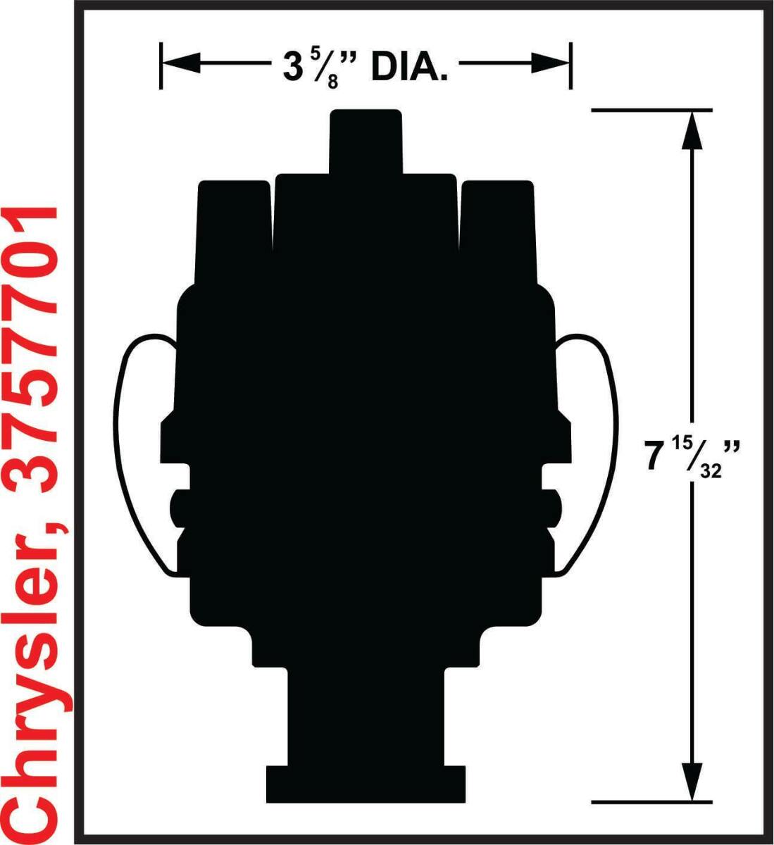Ignition Distributor t Mallory 3757701 Mallory Unilite Distributor - Chrysler 250, 361, 383 & 400 En... Mallory mallory-3757701-mallory-unilite-distributor-chrysler-250-361-383-400