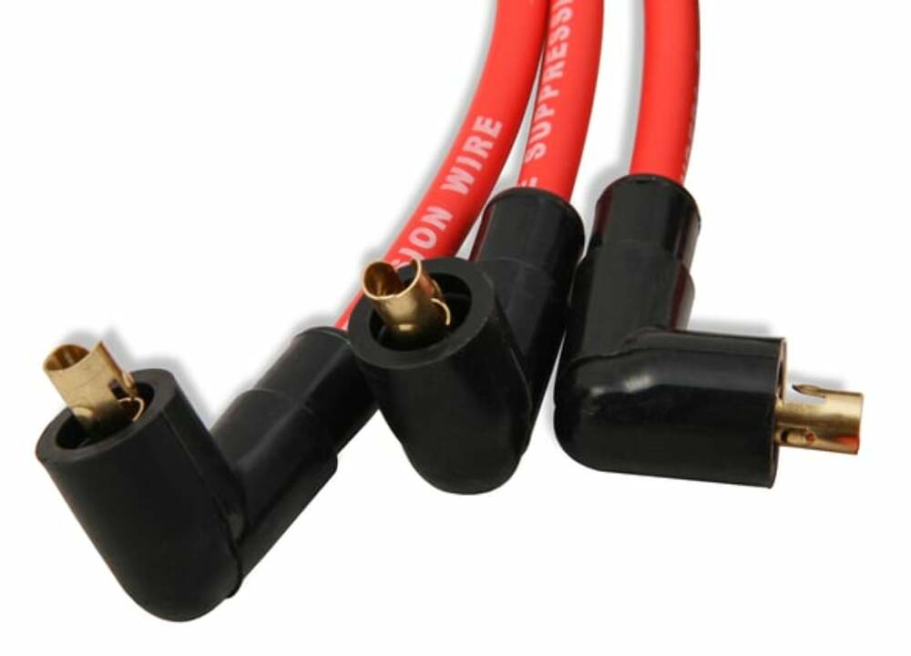 Mallory 604 8mm Red Pro Wire Spark Plug Wire Set Small Block Chevy Skt. Cap Over Mallory mallory-604-8mm-red-pro-wire-spark-plug-wire-set-small-block-chevy-skt-cap-over