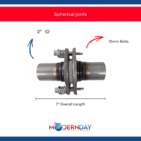 Exhaust Flange Repair Spherical Joint 2" Inside Diameter Steel MDSJ200