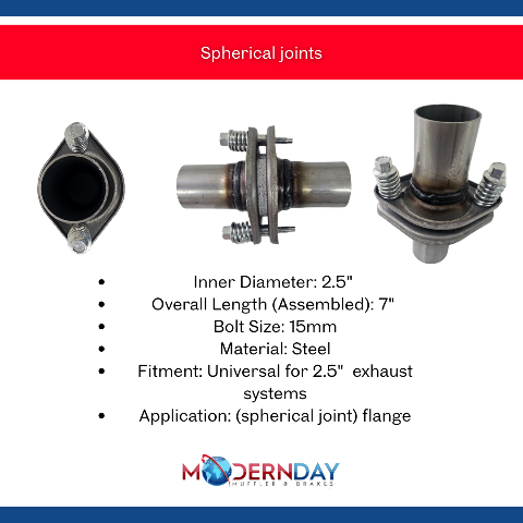 2.5 in Inner Diameter Steel Exhaust Flange Repair Spherical Joint