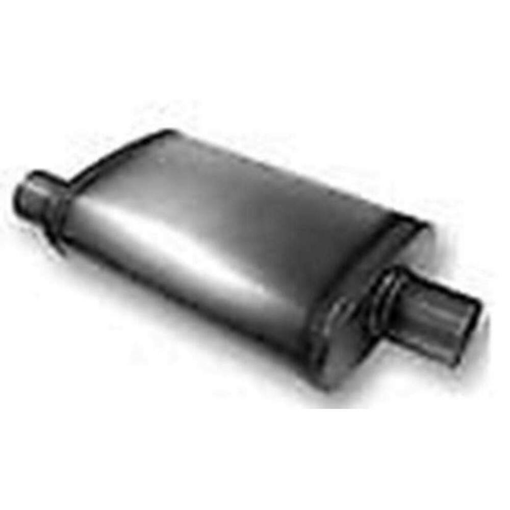 Jones Exhaust performance muffler 4 inch stainless steel aluminized steel steel x-18-universal-max-flow-offset-muffler-2-25-in-out-mf125-open-box