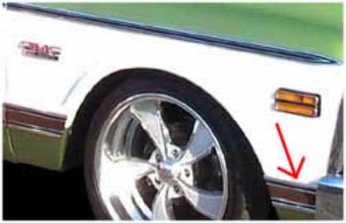 Fits 1969-1972 Chevrolet Blazer; Fender Molding - Front Of Wheel - Black MFB20LH
