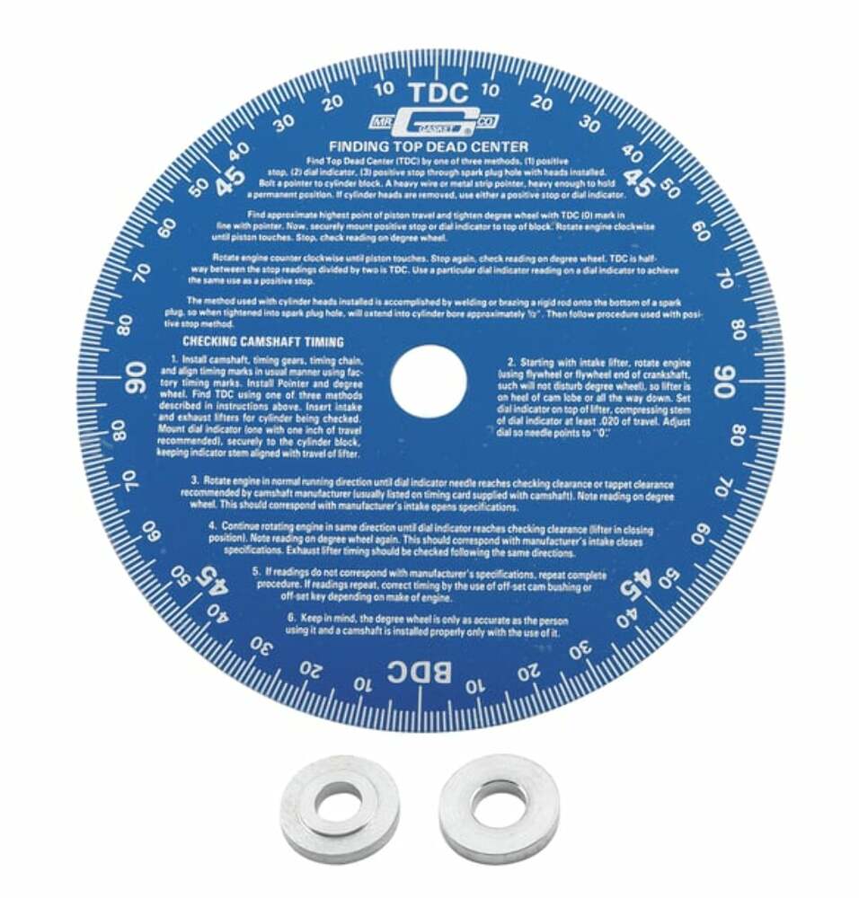 Mr. Gasket universal cam degree wheel 7 inch diameter blue 1570