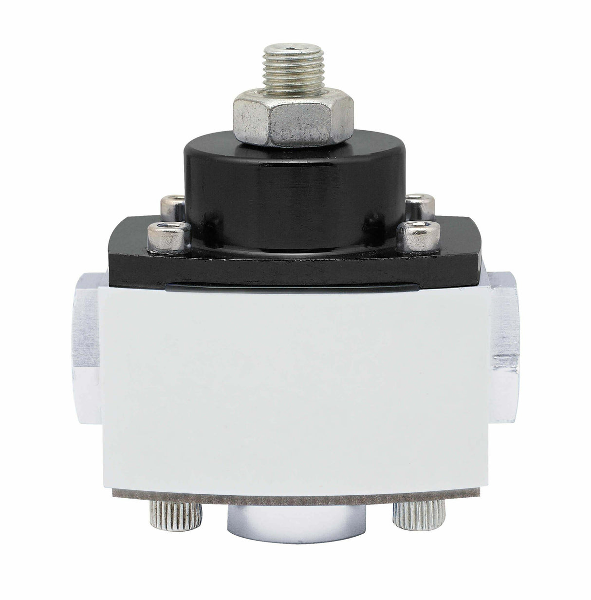 Mr. Gasket fuel pressure regulator fuel pressure range is 4.5 9 PSI aluminum 2015