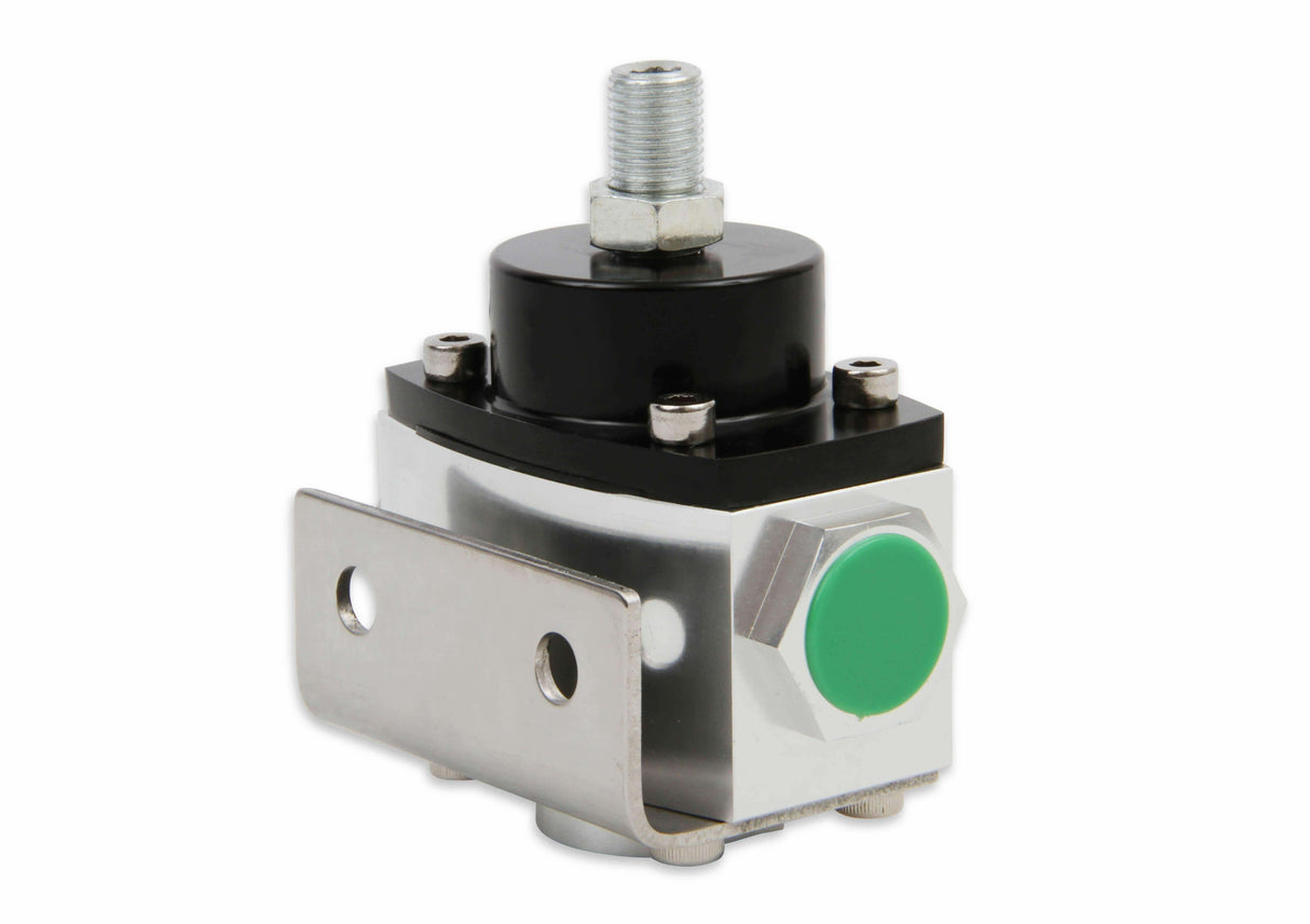 Mr. Gasket fuel pressure regulator fuel pressure range is 4.5 9 PSI aluminum 2015