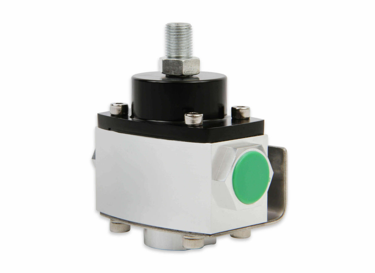 Mr. Gasket fuel pressure regulator fuel pressure range is 4.5 9 PSI aluminum 2015
